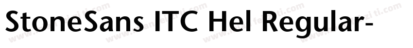 StoneSans ITC Hel Regular字体转换